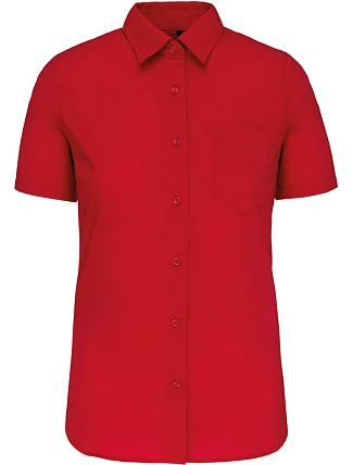 Kariban K 548 Popelínová halenka "Judith" s krátkým rukávem 20.K548 classic red Kariban K 548 Popelínová halenka "Judith" s krátkým rukávem 20.K548 classic red