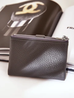 Eko Kožená Peněženka Dámská Tmavě Šedá Bronica