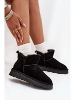 Sněhule z přírodního semiše Vinceza – černé