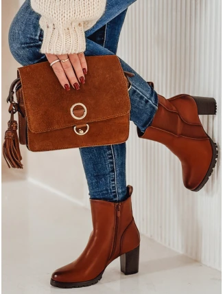 Dámské kozačky BOOTELY na podpatku velbloudí barvy FashionStreet ZY0497