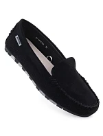 Dámské černé semišové mokasíny polobotky Potocki WL09301