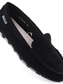 Dámské černé semišové mokasíny polobotky Potocki WL09301