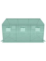 ZAHRADNÍ TUNEL 200x350x200 cm PE KONSTRUKCE ZELENÁ OCEL