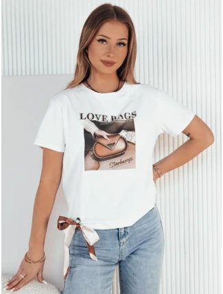 Dámské bílé tričko LOBAG FashionStreet RY2409 Dámské bílé tričko LOBAG FashionStreet RY2409