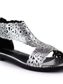 Dámské stříbrné ažurové sandály M.Daszynski MR24148-2