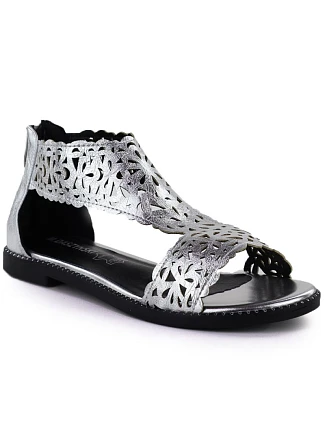 Dámské stříbrné ažurové sandály M.Daszynski MR24148-2