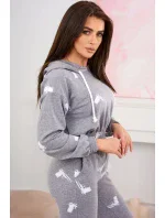 Sada s potiskem pistole šedá