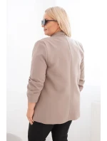 Dámská sako Plus Size bez zapínání s podšívkou XL/2XL fango