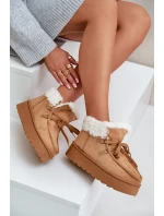 Dámské Sněhule Na Platformě S Kožíškem Typu Branek Camel Ciabellae