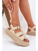 Dámské Sandály Na Platformě Béžové Nitavelia Dámské Sandály Na Platformě Béžové Nitavelia