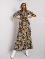 Šaty DHJ SK 13965 1.61P černá a žlutá Šaty DHJ SK 13965 1.61P černá a žlutá