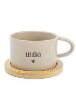 Libuška - krémový hrníček makronka 200 ml Libuška - krémový hrníček makronka 200 ml
