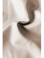 479-13 NINA elegantní šaty s obálkovým výstřihem, rukávy a páskem - béžové se třpytkami