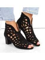 Semišové boty M.Daszynski W SAN32A černá