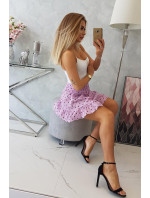 Tečkovaná sukně fialová