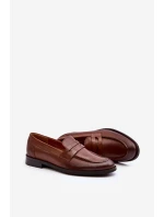 Mužské kožené polobotky Loafer Zazoo 1570/1 hnědé