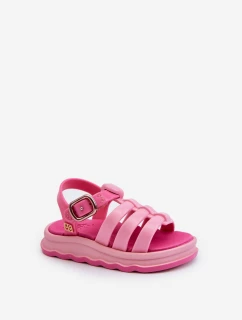 Voňavé Dětské Sandálky Na Suchý Zip ZAXY NN385018 Růžové