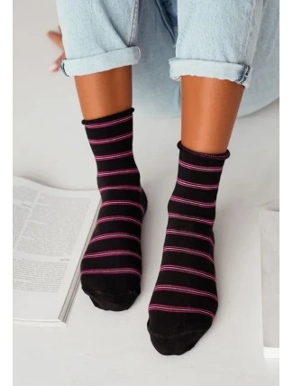 Milena 0200-162 Tenké pruhované ponožky 37-41 Milena 0200-162 Tenké pruhované ponožky 37-41