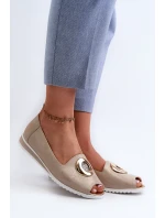 Dámské lodičky s ozdobou z ekokože zlaté Biolita