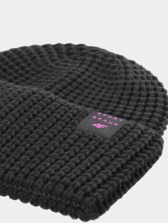 Dívčí zimní čepice 4F 4FJWAW24ACAPF414-21S Černá