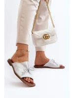 Kožené dámské žabky Zazoo 2659/005 stříbrné