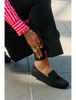 Dámské semišové mokasíny Big Star RR274948 Černé