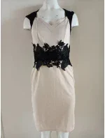 Dámské šaty 18536 černo-béžové - Koucla