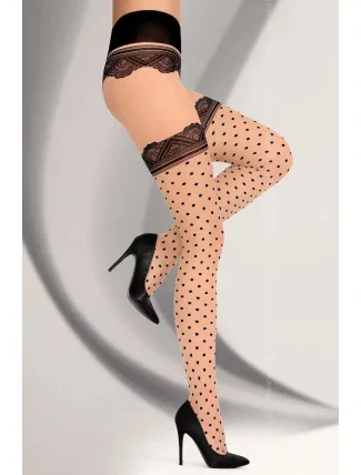 Módní punčocháče 20 Den Manimona pudrové - LivCo Corsetti