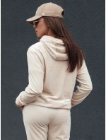 Dámský velurový komplet RELAX FIT ecru FashionStreet AY1066