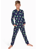 Cornette Dětská chlapecká kombinéza 185/168 Vánoční stromeček 2 d/r 86-128