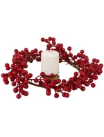 OZDOBNÝ VĚNEC Z JEŘABIN 30 CM