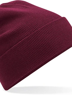 Beechfield B 45N Pletená čepice z bio bavlny 53.045N burgundy