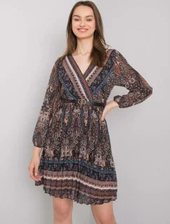 Šaty DHJ SK 10201.93P černá a béžová