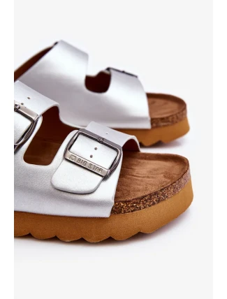 Klasické dámské pantofle Big Star LL274476 Stříbré Klasické dámské pantofle Big Star LL274476 Stříbré