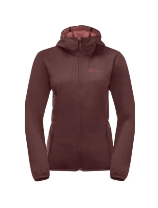 Dámská přechodná bunda s kapucí Jack Wolfskin Windhain Hoody W softshell červená (1307481_2866) Dámská přechodná bunda s kapucí Jack Wolfskin Windhain Hoody W softshell červená (1307481_2866)