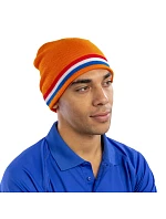 Result Headwear R 368X Pletená čepice s kontrastními pruhy 28.368X black/white