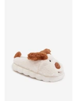 Dětské chlupaté bačkory pejskové hnědé Farnise Dětské chlupaté bačkory pejskové hnědé Farnise