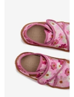 Dětské dívčí pantofle Barefoot Kwiatki Froddo G1700438-8 -11 Růžové Dětské dívčí pantofle Barefoot Kwiatki Froddo G1700438-8 -11 Růžové
