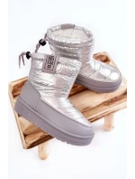 Dětské sněhule Big Star KK374218 Šedo-stříbrná