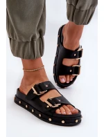 Dámské pantofle na platformě Big Star Černá