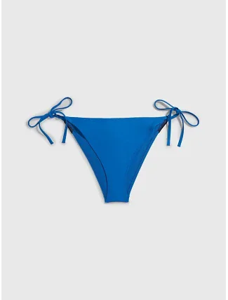 Dámské plavkové kalhotky BIKINI na zavazování KW0KW01982 C4X modrá - Calvin Klein