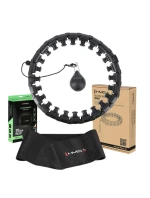HULA HOP SET HHW12 ČERNÝ S VÝSTUPKY A ZÁVAŽÍMI HMS + OPASEK BR163 ČERNÝ PLUS SIZE HULA HOP SET HHW12 ČERNÝ S VÝSTUPKY A ZÁVAŽÍMI HMS + OPASEK BR163 ČERNÝ PLUS SIZE