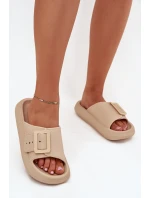 Dámské Pěnové Pantofle S Přezkou Vinceza 75207 Béžové