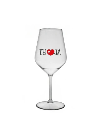 TY A JÁ - čirá nerozbitná sklenice na víno 470 ml TY A JÁ - čirá nerozbitná sklenice na víno 470 ml
