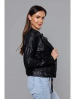 Černá bunda ramoneska se stojáčkem (HM39) Černá bunda ramoneska se stojáčkem (HM39)