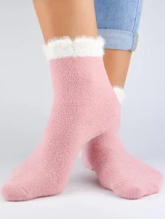 FROTÉ PONOŽKY NADÝCHANÉ ŽEBROVANÉ RŮŽOVÉ SF002