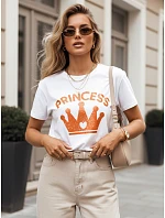 Dámské bavlněné tričko PRINCY bílé FashionStreet RY2392 Dámské bavlněné tričko PRINCY bílé FashionStreet RY2392