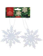 SNĚHOVÁ VLOČKA PŘÍVĚSEK 2KS DESIGN 12 RAMEN