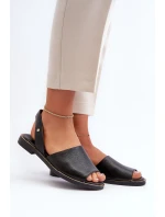 Černé kožené nazouvací sandály Lemar Alivia