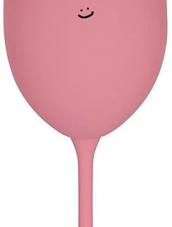 NĚKDO TO VYPÍT MUSÍ - růžová sklenice na víno 350 ml